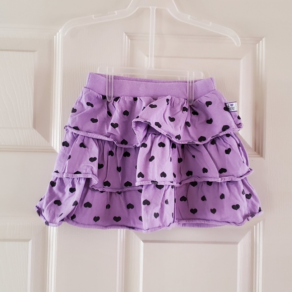 Purple with Black Hearts Hello Kitty Girls Skirt size 4T - Picture 3 of 4